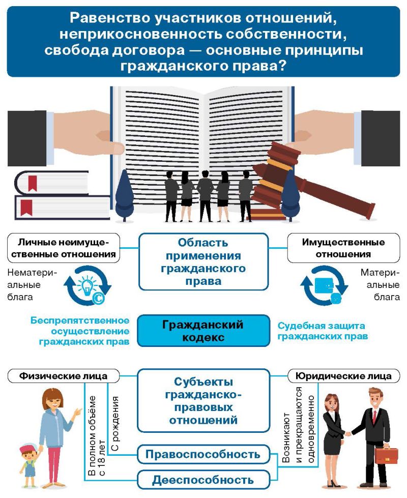 § 13. Основы гражданского права: Вводная инфографика